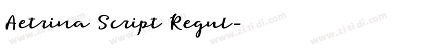 Aetrina Script Regul字体转换